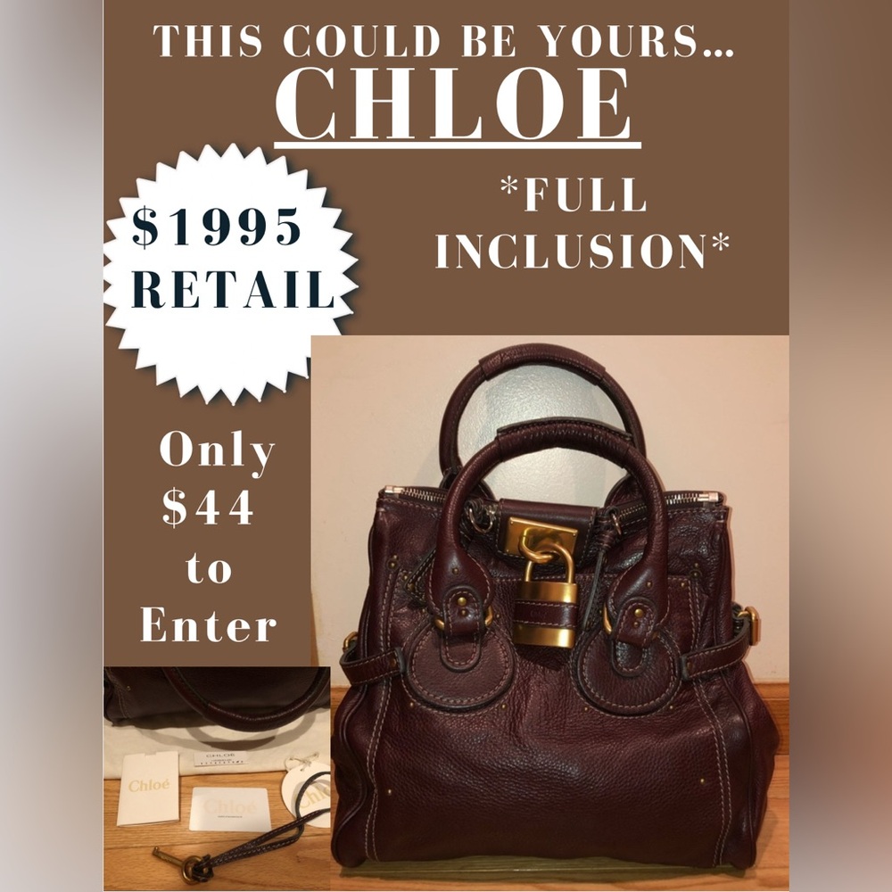 **BAG GAME** YOU CAN WIN this Chloe Cappuccino Leather Paddington Tote Bag